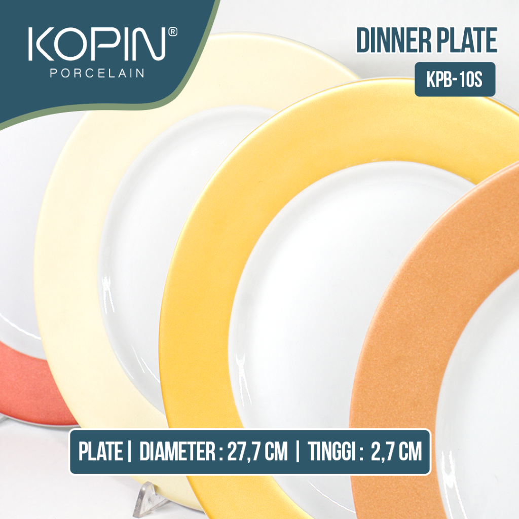 KOPIN Dinner Plate Metalic Band - Kopin | Tableware Company Indonesia